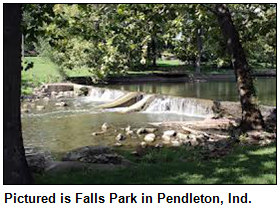 Falls Park in Pendleton, Ind.