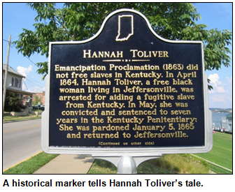 Hannah Toliver historical marker.